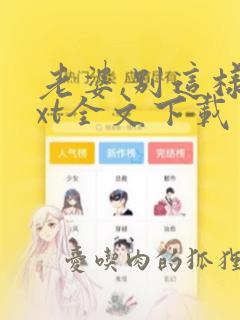 老婆,别这样txt全文下载