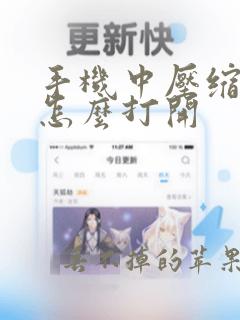 手机中压缩文件怎么打开