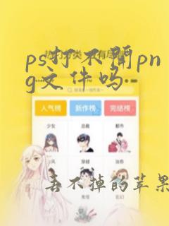 ps打不开png文件吗