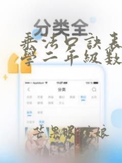 乘法口诀表 小学二年级数学