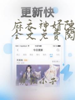 麻衣神婿陈黄皮全文免费阅读