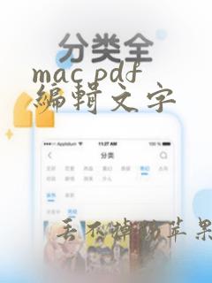 mac pdf编辑文字