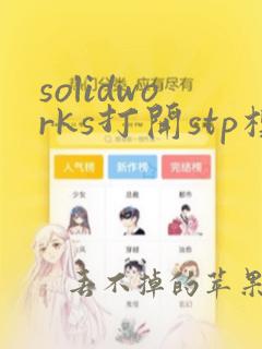 solidworks打开stp模板无效