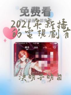 2021年新播的电视剧有哪些