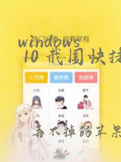 windows 10 截图快捷键