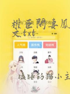 权臣闲妻凤轻全文txt