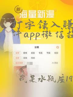 打字录入赚钱软件app微信提现