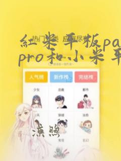 红米平板padpro和小米平板5pro