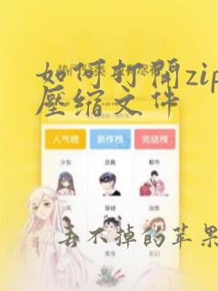 如何打开zip压缩文件