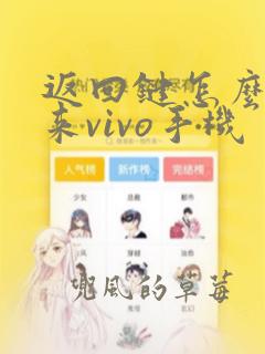 返回键怎么调出来vivo手机