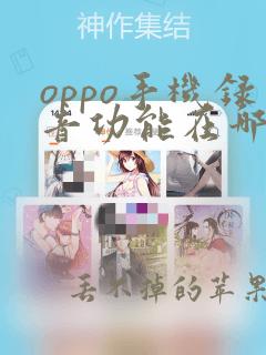 oppo手机录音功能在哪里打开