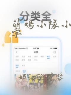 萌鸡小队小鸡名字