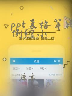 ppt表格等比例缩小