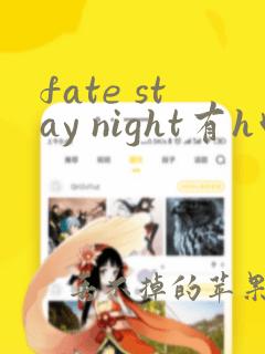 fate stay night有h吗