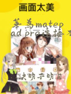 华为matepad pro连接不上笔