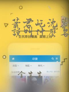 萧君屹沈慕白小说叫什么名字