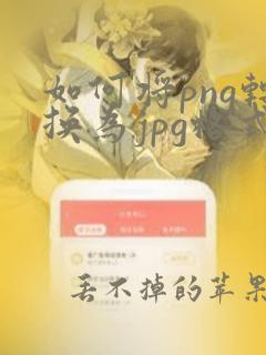 如何将png转换为jpg格式