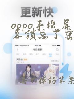 oppo手机屏幕锁忘了密码怎样解锁