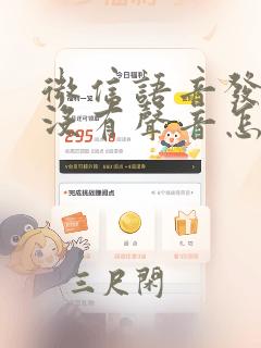 微信语音发出去没有声音怎么办