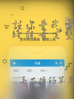 说你爱我电影在线观看完整版