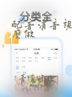 配音消音视频怎么做