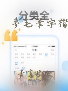 梦毛笔字楷书