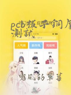 pcb板子铜厚测试