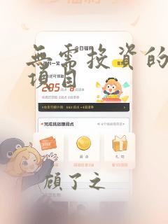 无需投资的创业项目