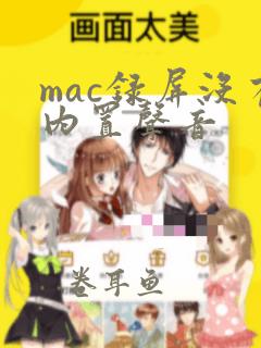 mac录屏没有内置声音