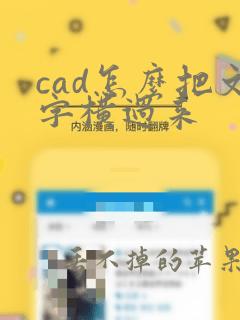 cad怎么把文字横过来