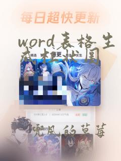 word表格生成柱状图