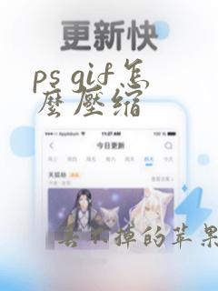 ps gif怎么压缩