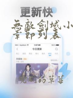 无敌剑域小说新章节列表