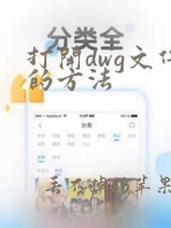 打开dwg文件的方法