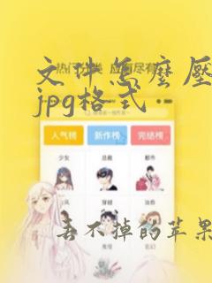 文件怎么压缩成jpg格式