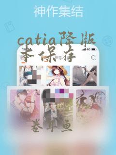 catia降版本保存