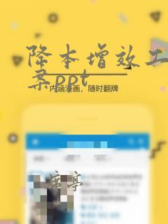 降本增效工作方案ppt