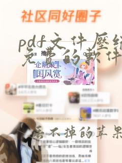 pdf文件压缩免费的软件