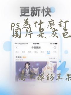 ps为什么打开图片是灰色的