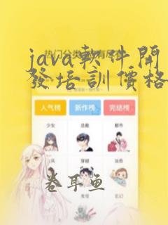 java软件开发培训价格