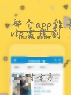 哪个app能看vip电视剧