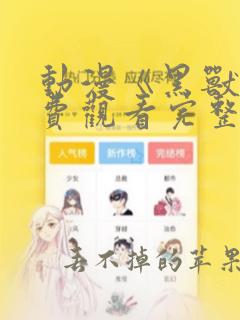 动漫《黑兽》免费观看完整版