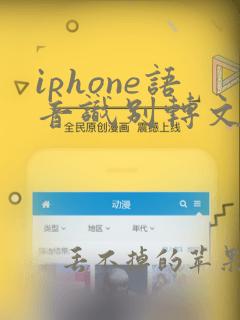 iphone语音识别转文字