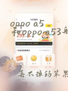 oppo a5和oppo a53哪个更好