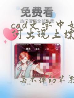 cad文字中如何出现上标与下标