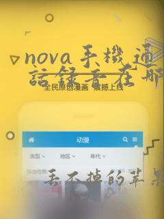 nova手机通话录音在哪里找