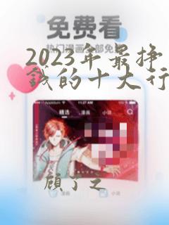 2023年最挣钱的十大行业