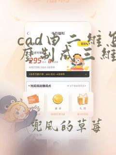 cad由二维怎么制成三维制图