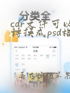 cdr文件可以转换成psd格式吗