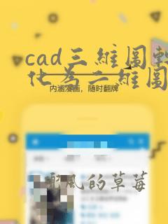 cad三维图转化为二维图